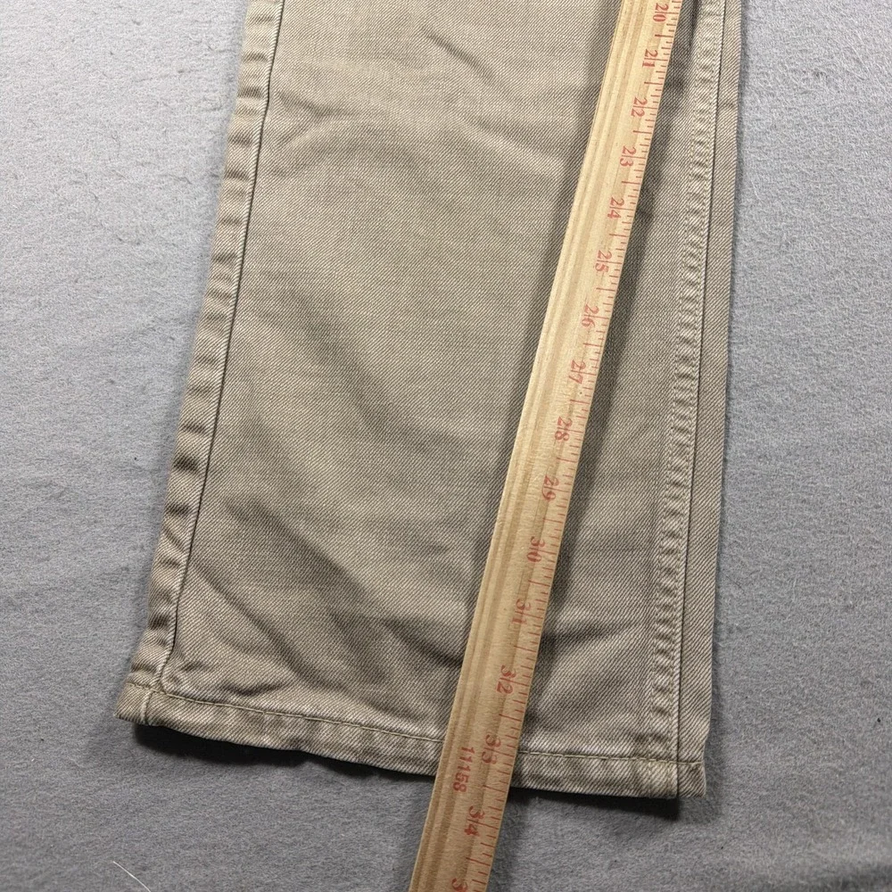 Vintage Levis 505 Jeans Mens 34x34 Beige Light Wash Straight Regular Fit Denim